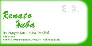 renato huba business card